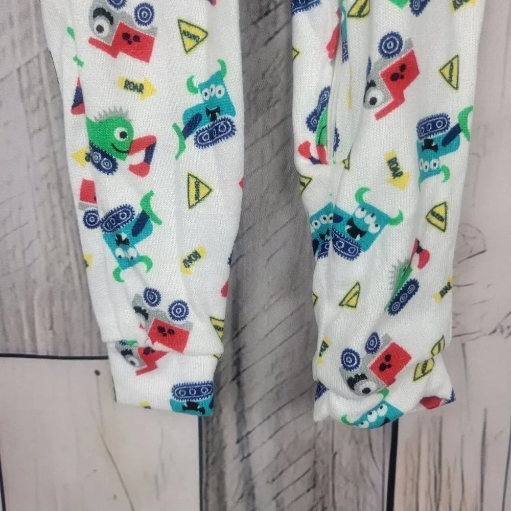 Baby Boy Footless One Piece Knit Pajamas White Size 24m